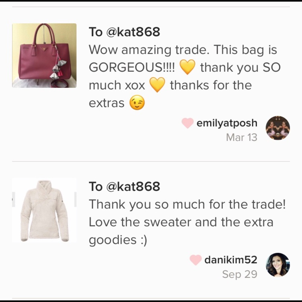Trade feedback